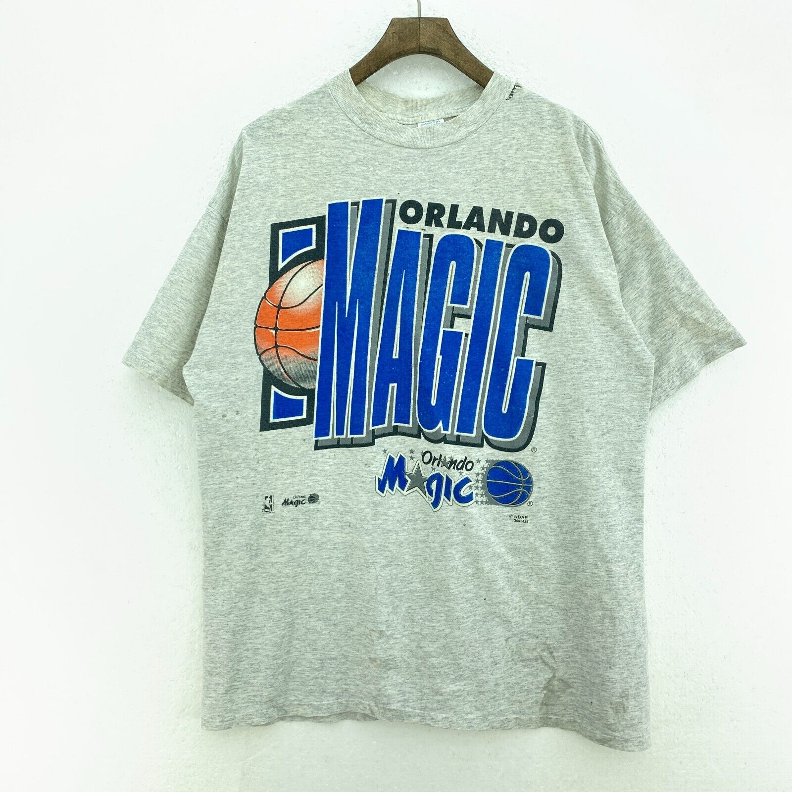 Logo 7 Orlando Magic NBA Basketball Gray T-shirt Size XL