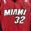 Vintage Miami Heat Shaq O` Neil Adidas NBA Red Jersey Size S