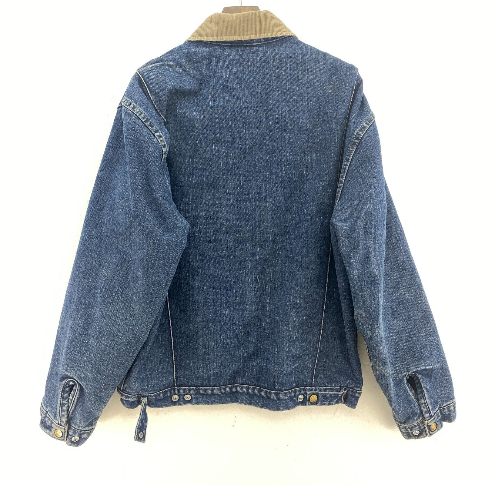 Dickies Full Zip Medium Wash Blue Denim Jacket Size M Blanket Lined