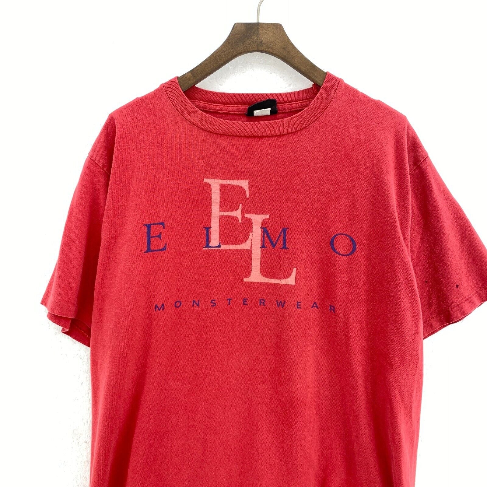 Changes Sesame Street Elmo Street Muppet Monster Red T-shirt Size L