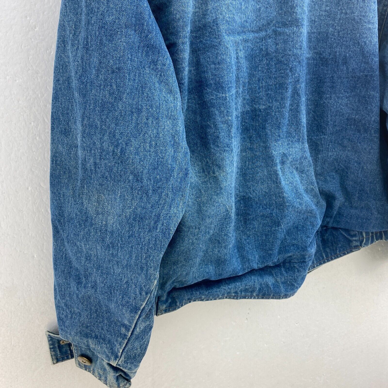 Eddie Bauer Blanket Lined Button Up Blue Denim Jacket Size M