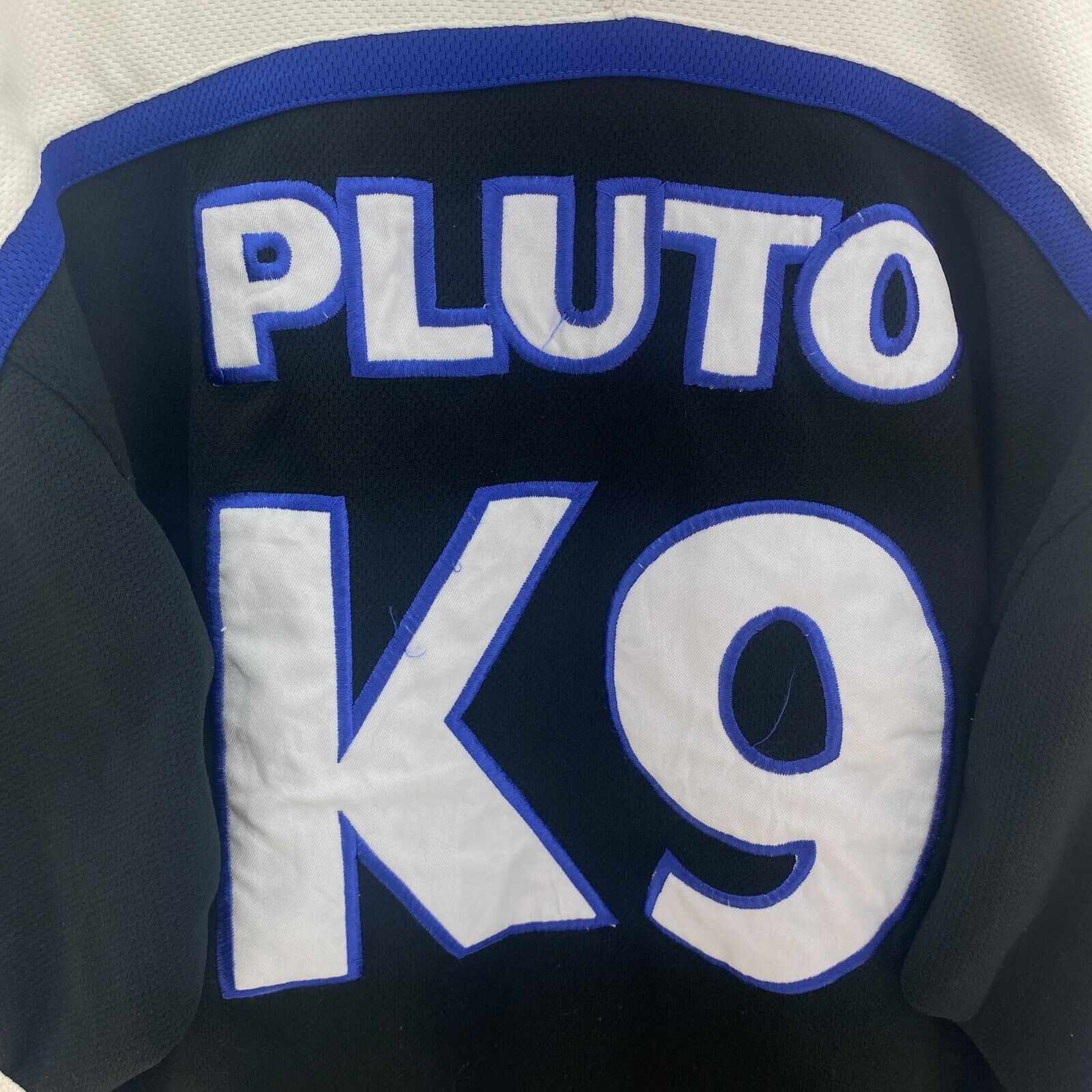 Disney Pluto K9 Ice Hounds Black Hockey Jersey Size S Youth