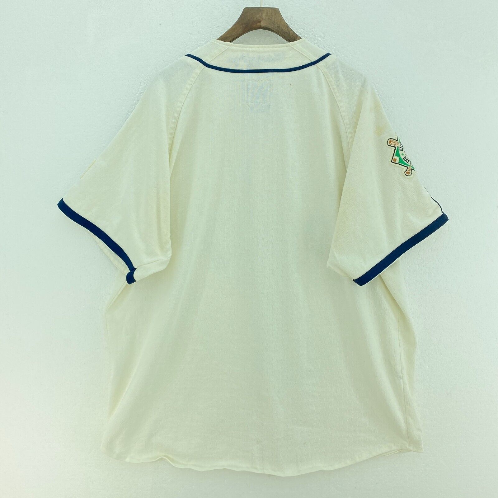 Vintage Starter Grays V-Neck Button Up White Jersey Size XL