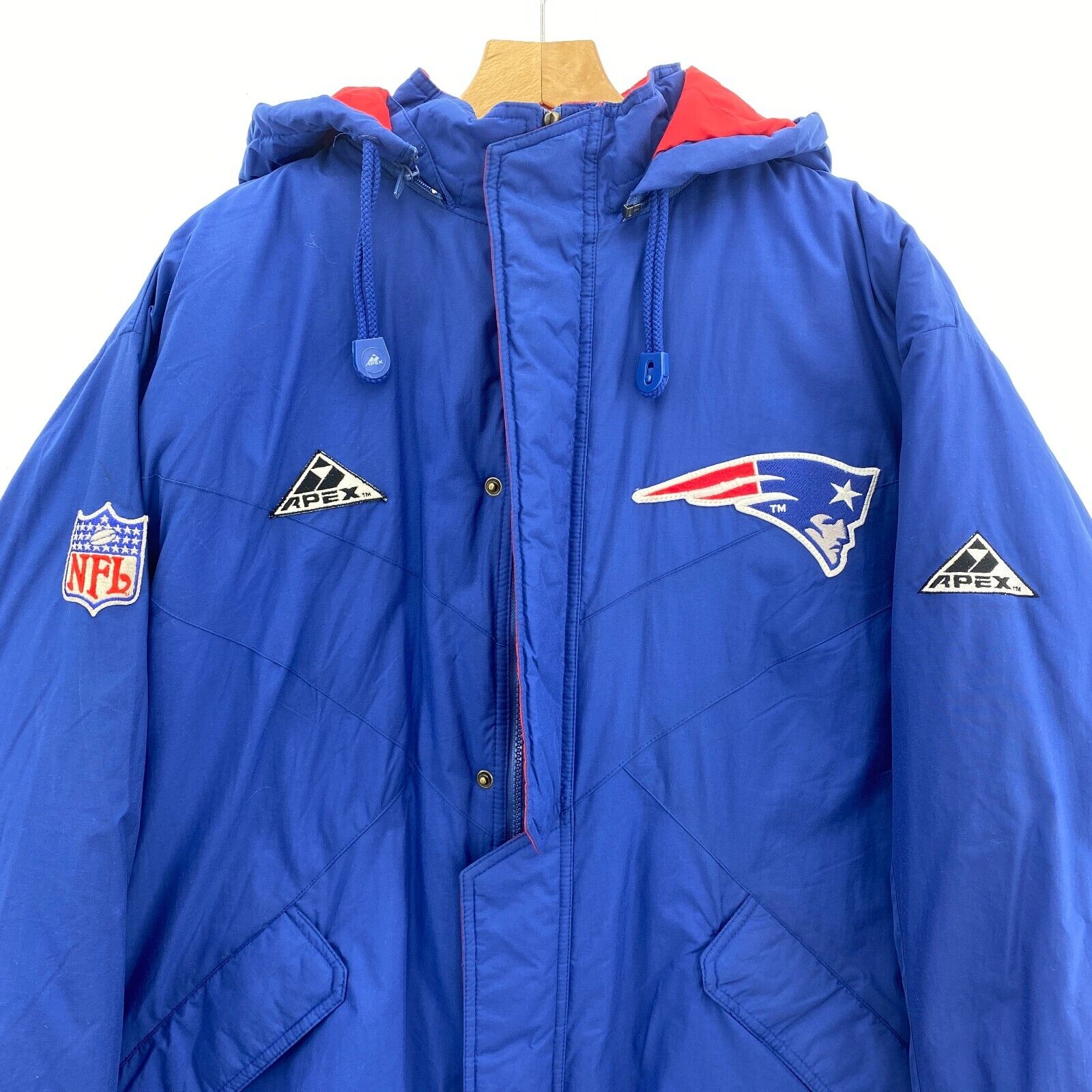 Pro Line Apex One New England Patriots NFL Full Zip Insulated Blue Jacket Size L