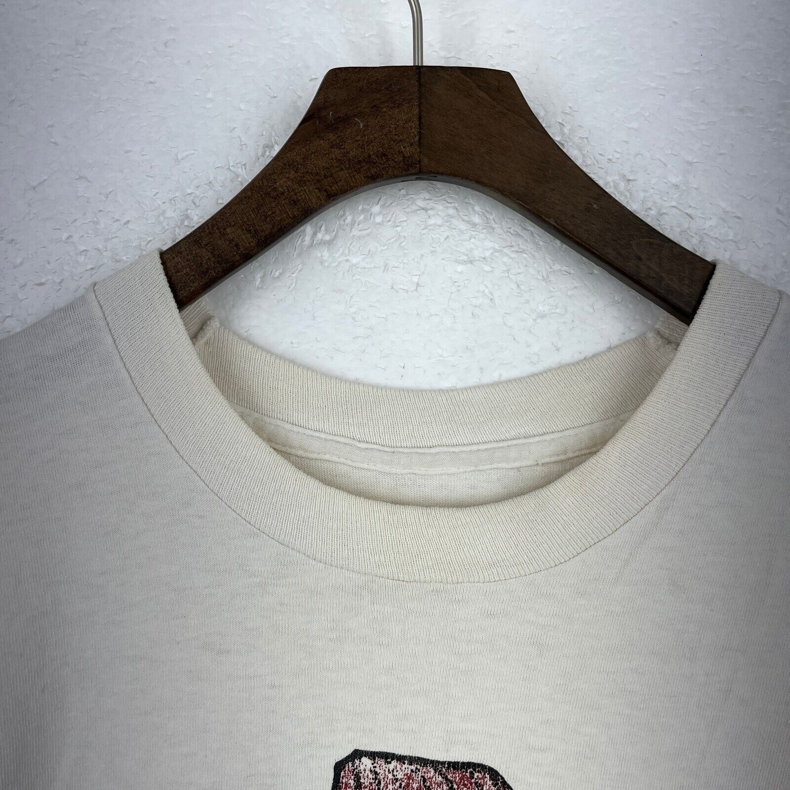 Vintage J.Crew 1992 Drewing Rapper Skate White T-shirt Size S Single Stitch