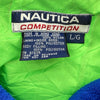 Vintage Nautica Competition Embroidered Black Insulated Pullover Jacket Size L