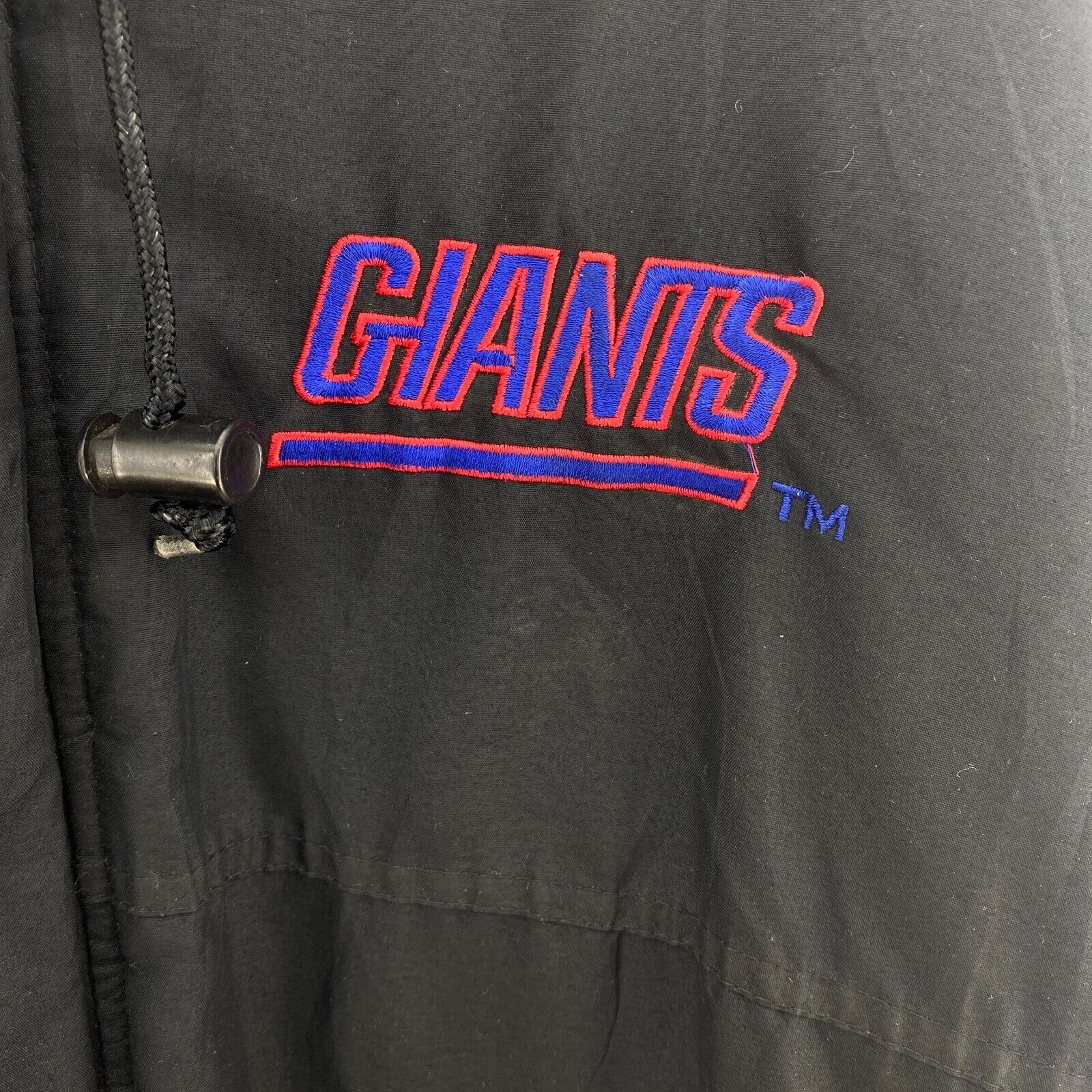 Starter New York Giants NFL Black Hooded Full Zip Jacket Size S