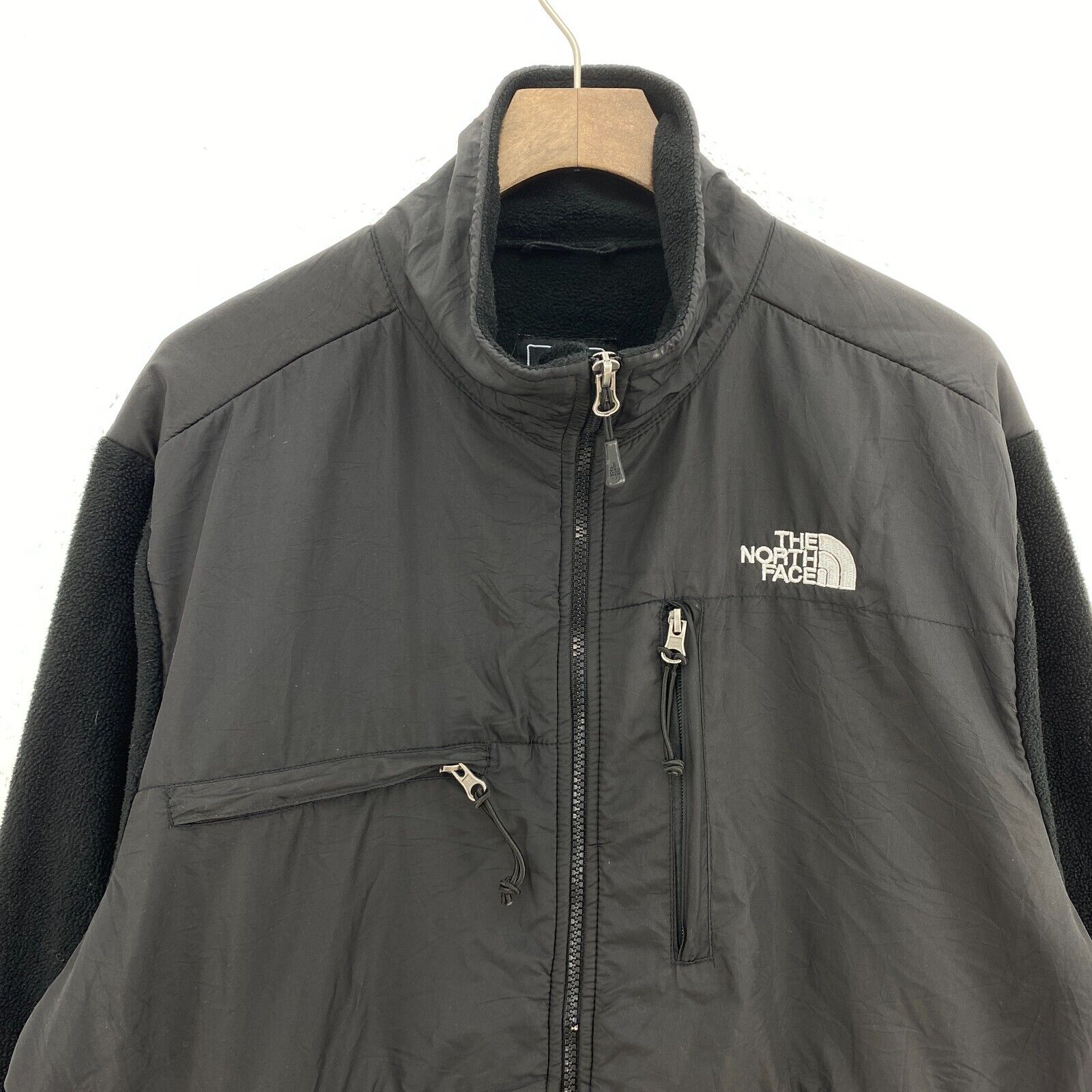 The North Face Men's Fleece Black Jacket Size L Full Zip UP