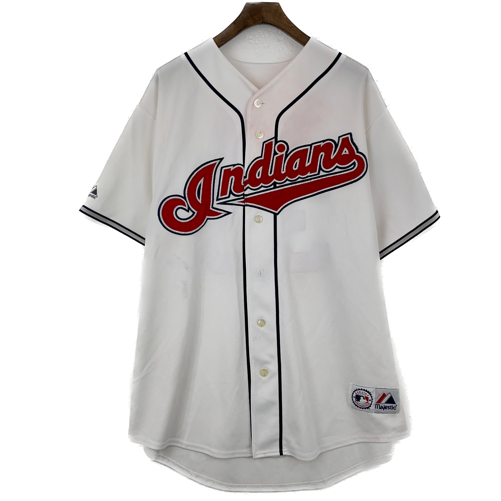 Vintage Cleveland Indians Trot Nixon #33 White Jersey Size L