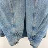 Lee Lined Denim Jacket Blue Light Wash Size L Button Up
