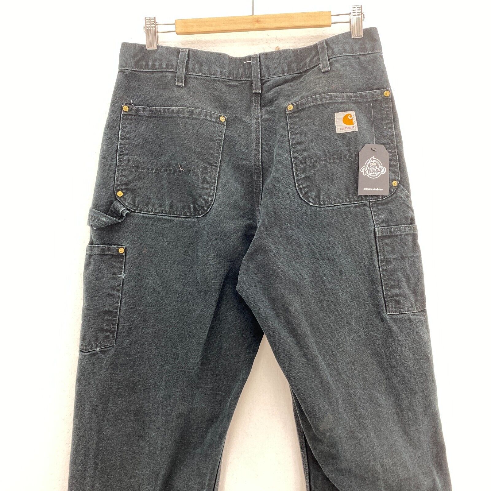 Carhartt Workwear Black Denim Cargo Pants Size 34