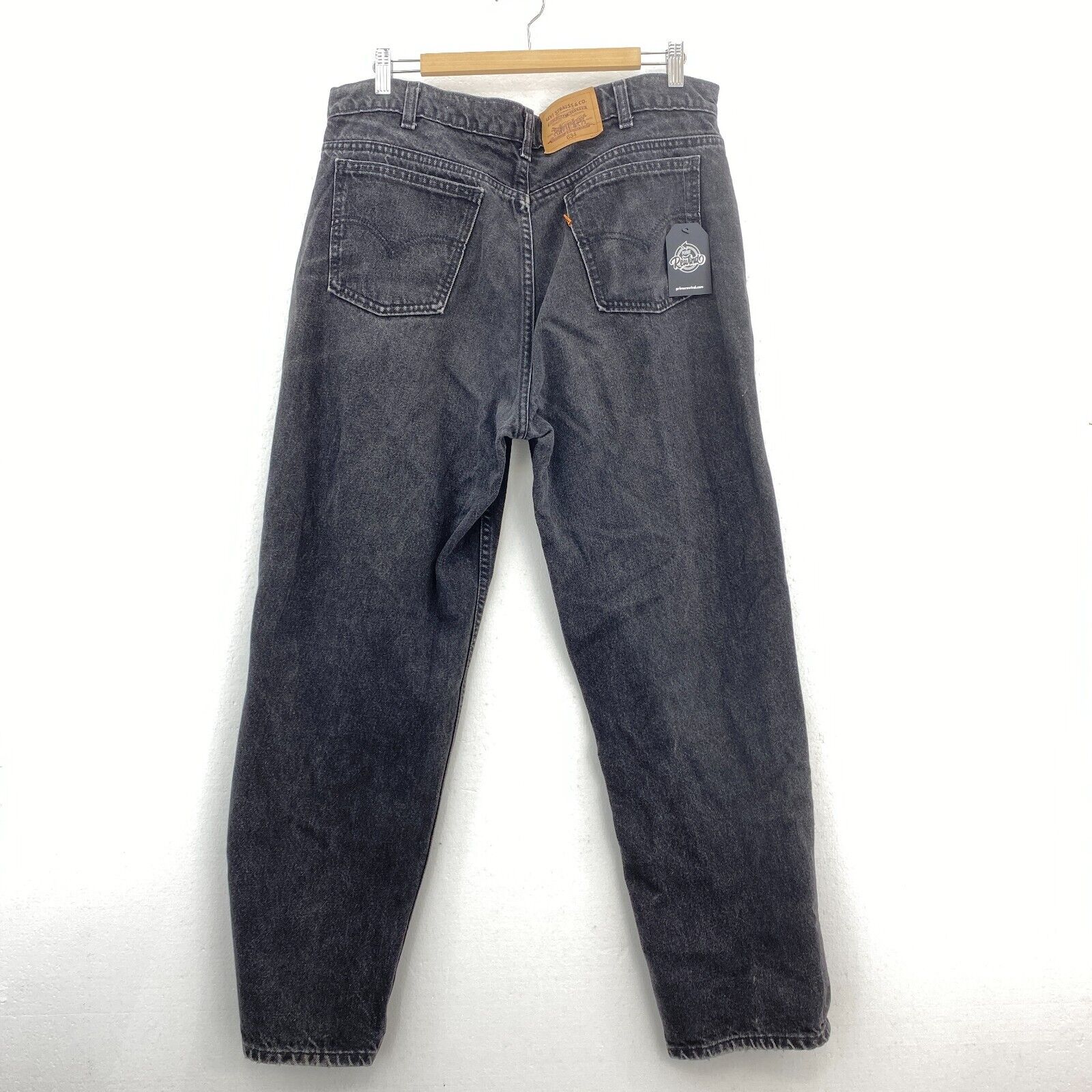 Levi's 634 Orange Tab Black Jeans Straight Size 36
