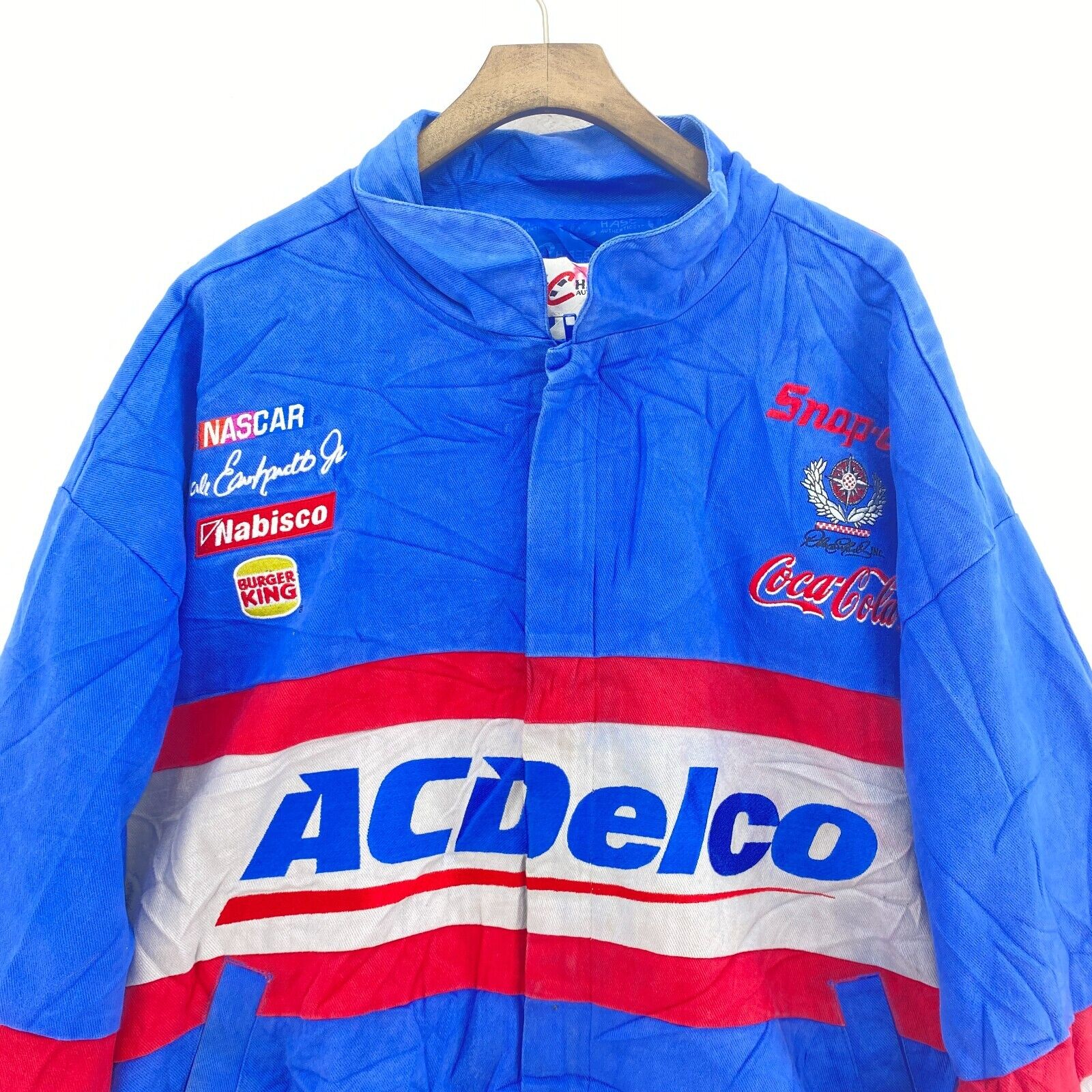 Chase Nascar Acdelco Snop On Coca Cola Full Zip Racing Jacket Size XL Blue