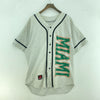 Vintage Miami Hurricanes NCAA Snap-Up Logo Gray T-shirt Size M