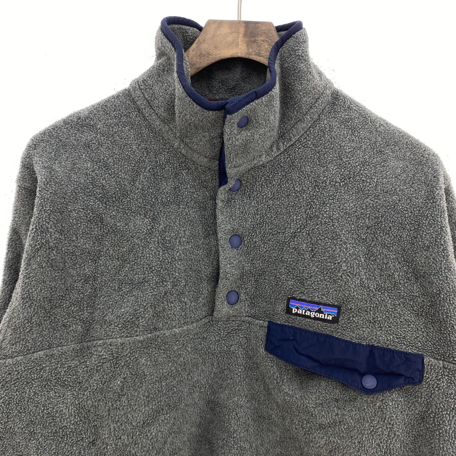 Vintage Patagonia Synchilla Snap-T Gray Fleece Pullover Jacket Size XS