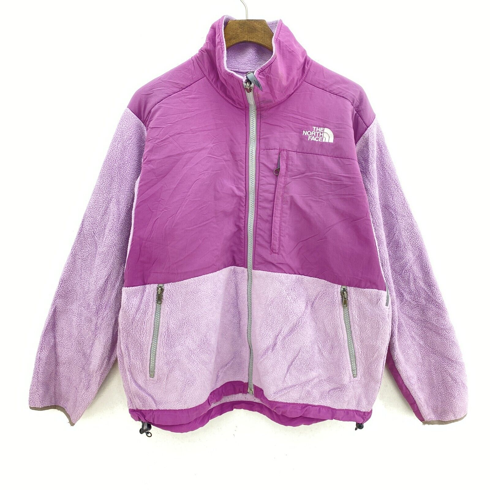 The North Face Women's Fleece Jacket Purple Full Zip Up Size M