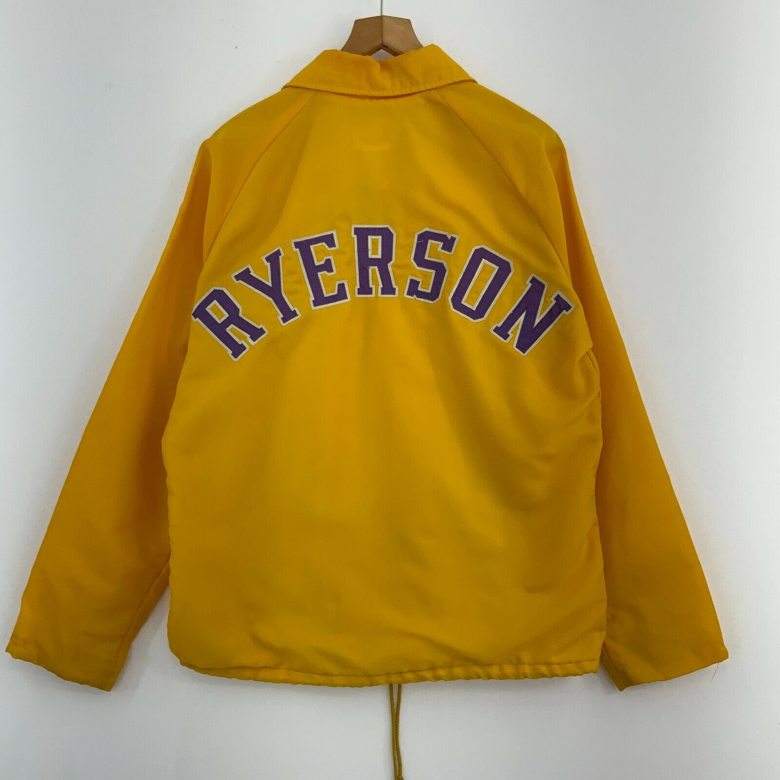 Ryerson University Yellow Windbreaker Jacket Size M 90s