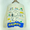 Charlie Brown And The Gang Snoopy Friends White Long Sleeve T-shirt Size L Kids