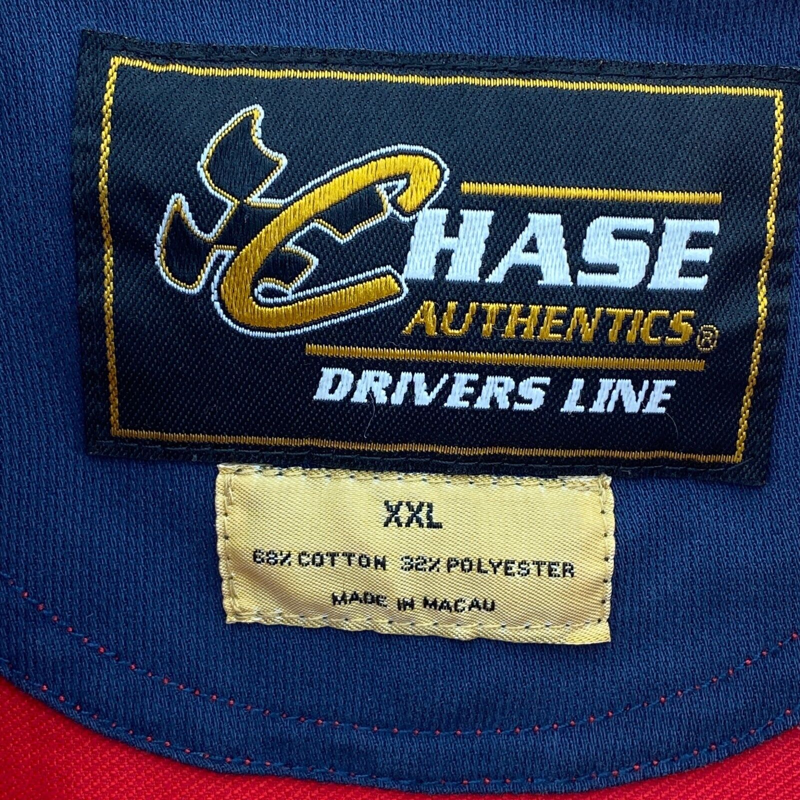 Vintage Chase Dupont Car Racing Quarter Zip Shirt Size 2XL