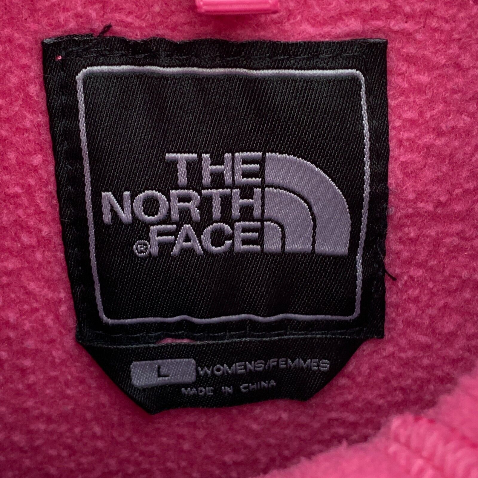 The North Face Deanli Fleece Jacket Size L Two Tone Pink Women's Full Zip Up