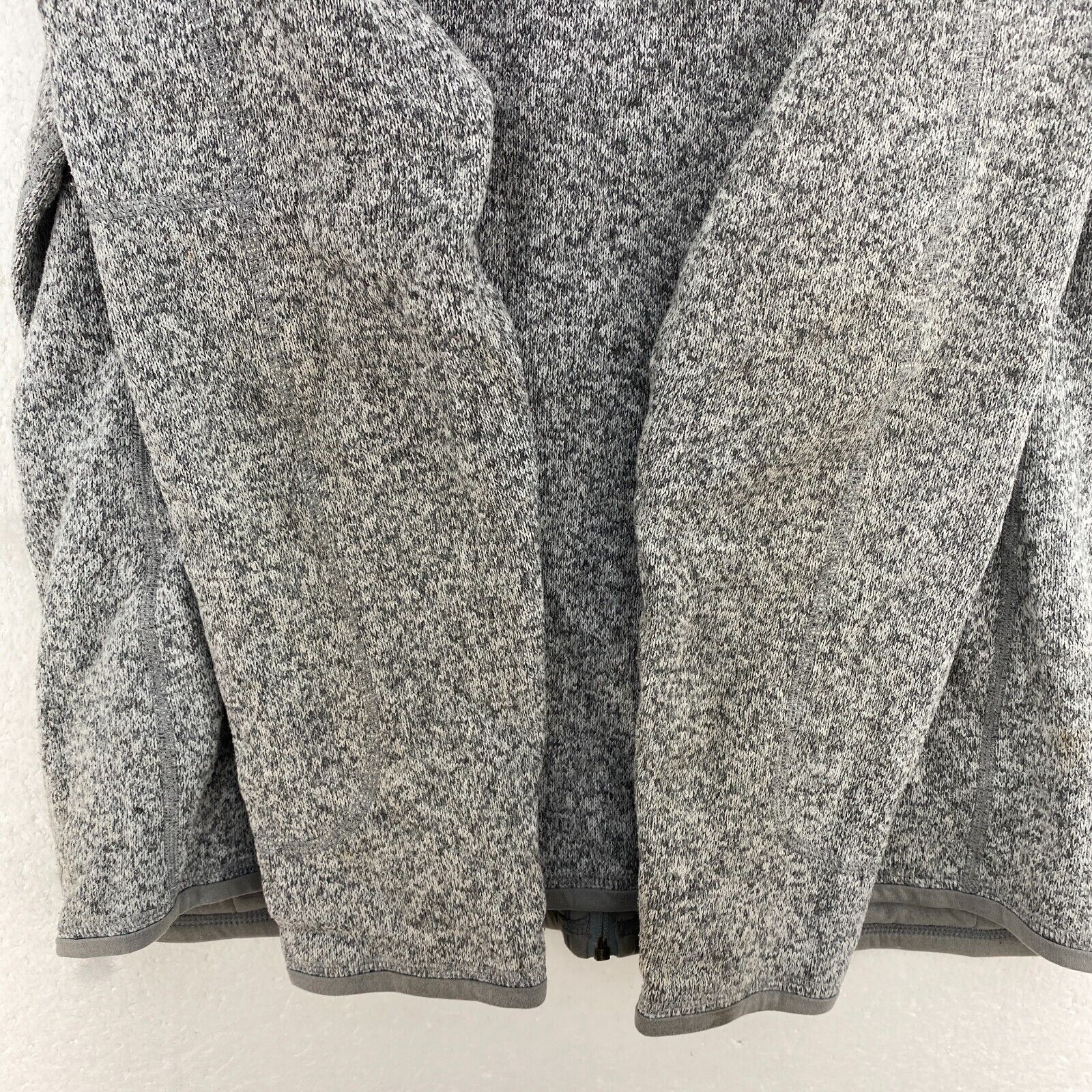 Vintage Patagonia Full Zip Heathered Gray Fleece Jacket Size XL