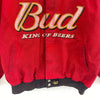Vintage Chase Athentics Budweiser NASCAR Embroidered Jacket Size L Red