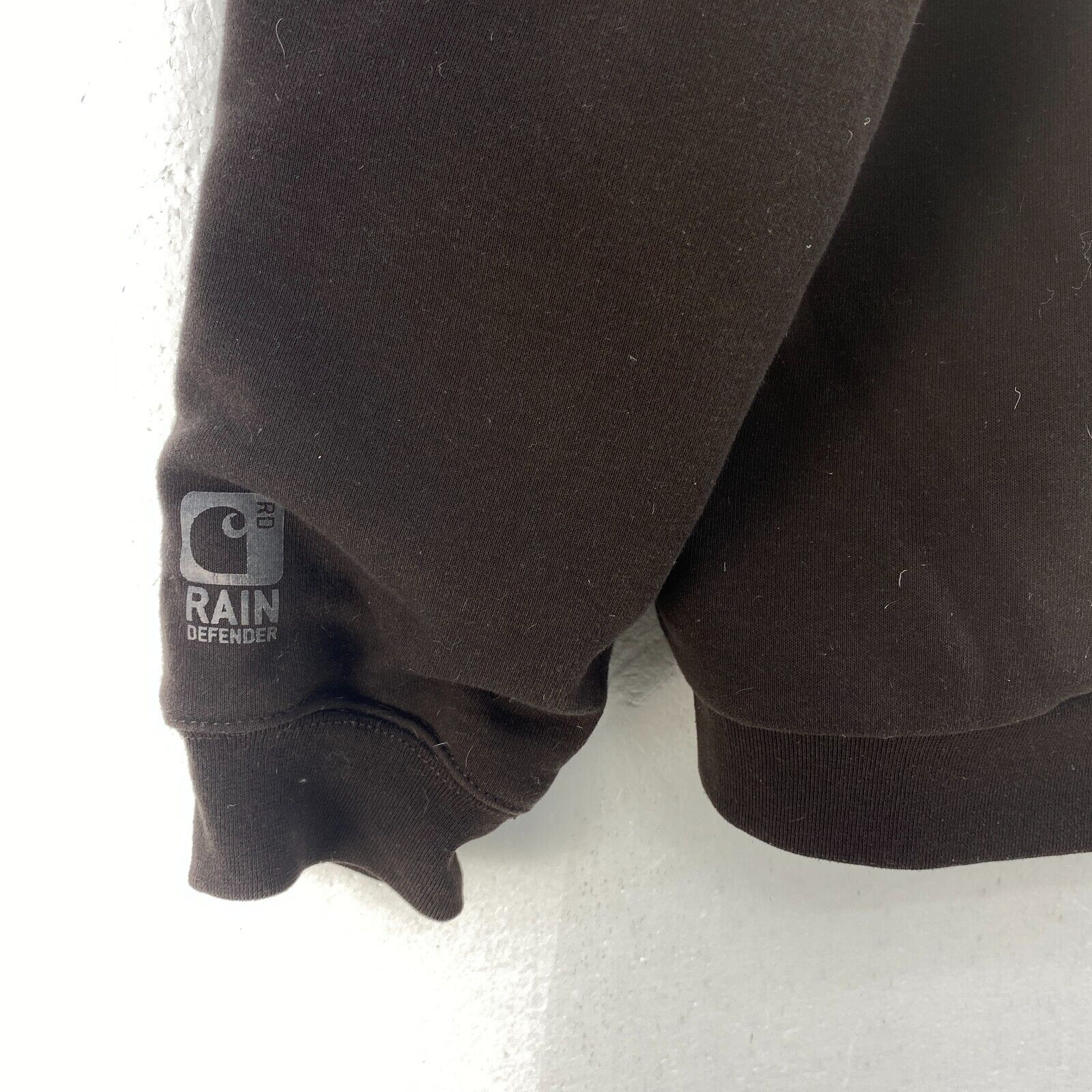 Carhartt Workwear Rain Defender Brown Hooded Jacket Size L Full Zip Up