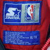 Starter Chicago Bulls Logo NBA Hooded Insulated Jacket Red Size XL Full Zip Up