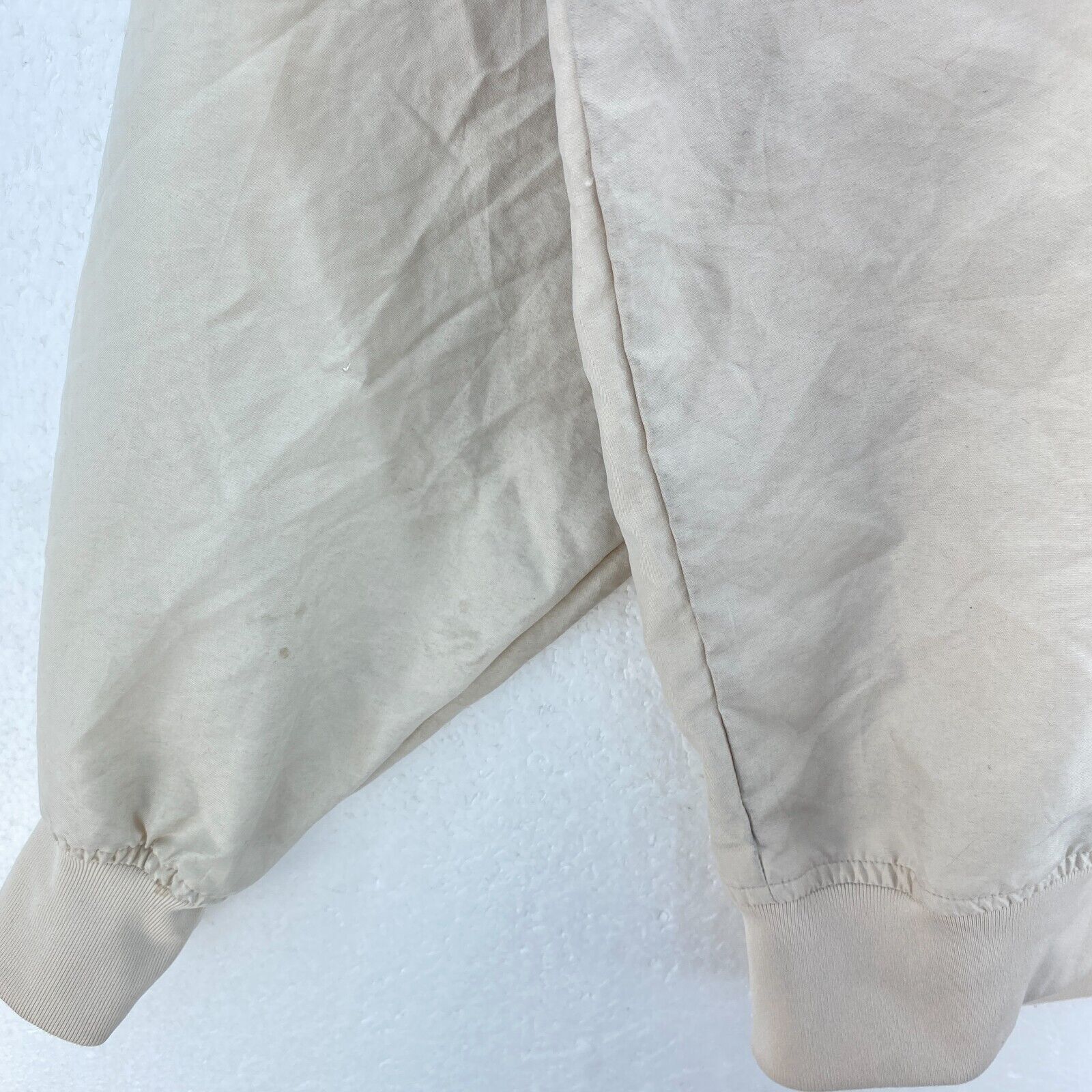 Vintage Adidas Golf Logo Beige Pullover Light Jacket Size S V-Neck