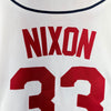 Vintage Cleveland Indians Trot Nixon #33 White Jersey Size L