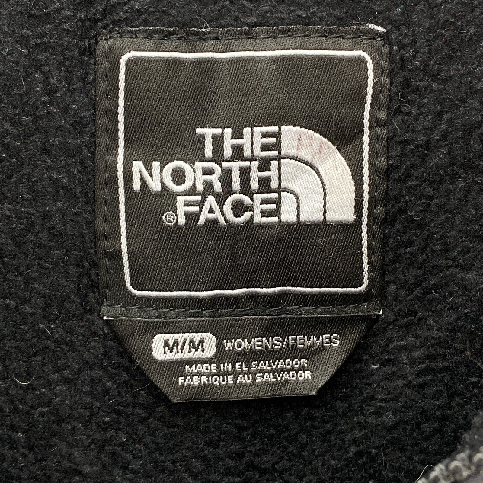 The North Face Women's Fleece Jacket Black Full Zip Up Size M