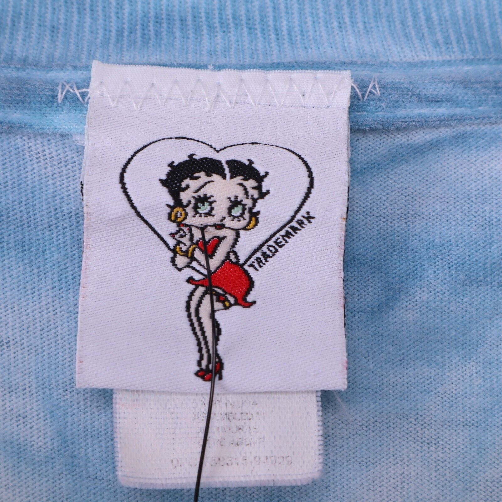 Betty Boop Glitter & Glamour Girl Blue Tie Dye T-shirt Size XL