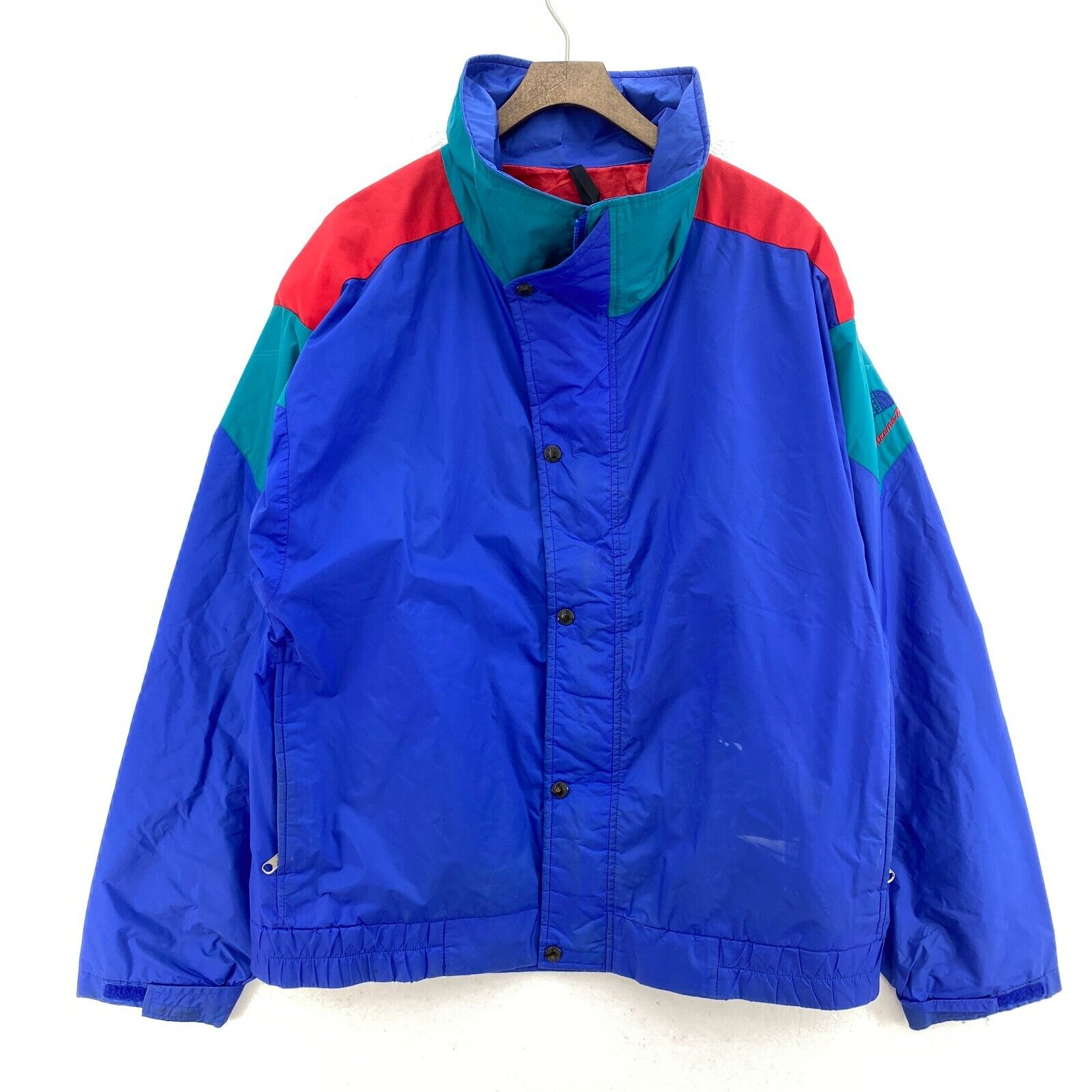The North Face Logo Gore-tex Blue Full Zip Jacket Size L
