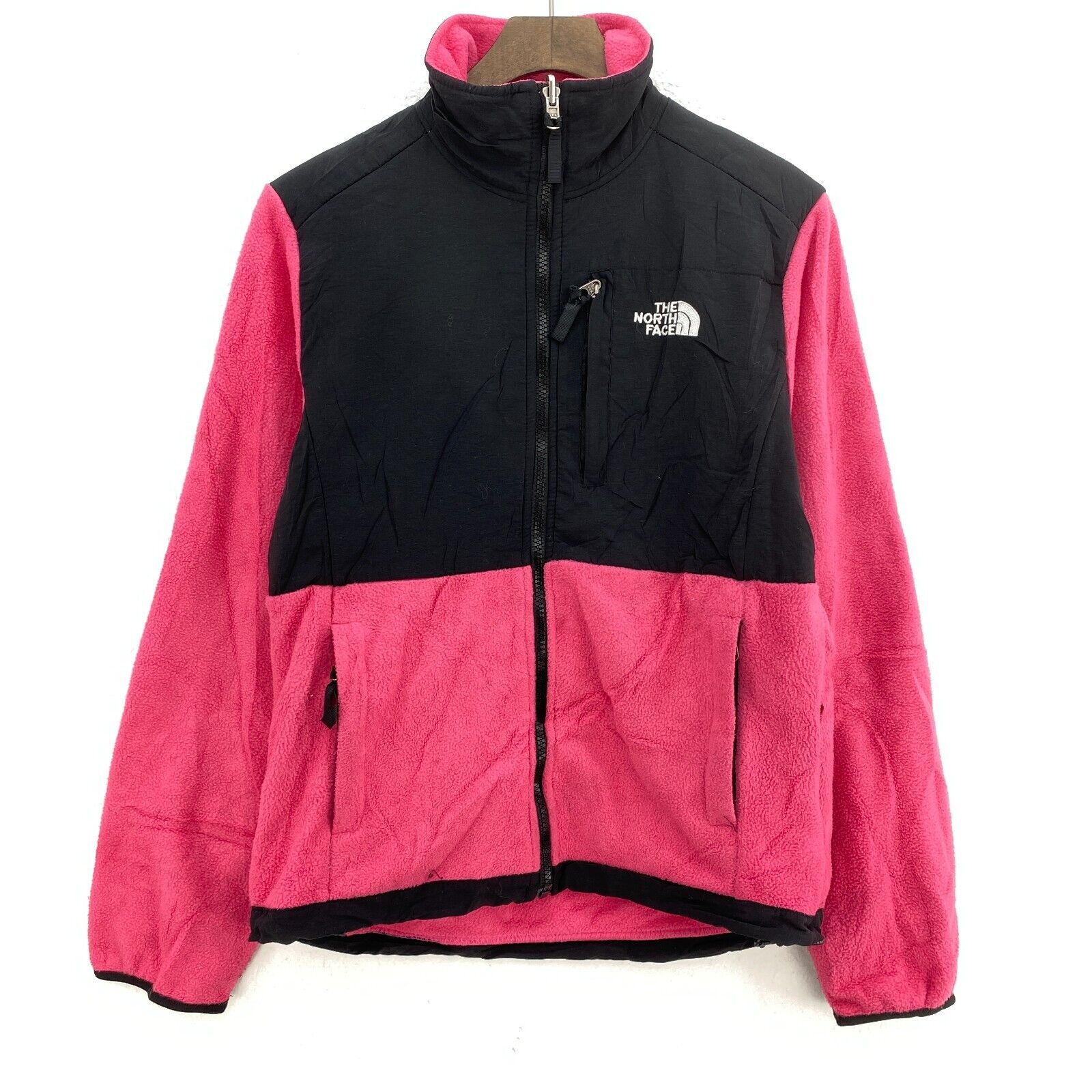 The North Face Women's Fleece Jacket Pink Full Zip Up Size S