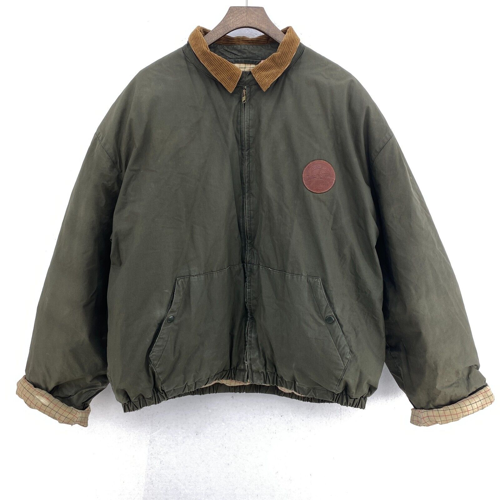 Polo By Ralph Lauren Equestrian Green Insulated Jacket Size L Full Zip Up