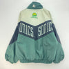 Seattle SuperSonics NBA Basketball Spell Out Full Zip Insulated Jacket Size L