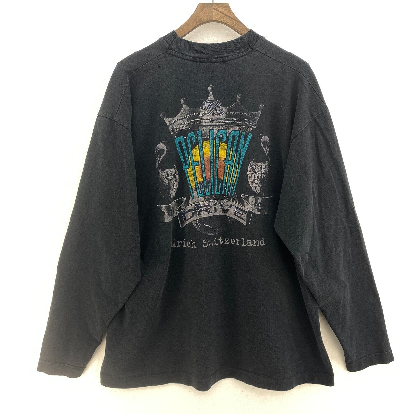 Motor Harley Davidson Motorcycles Black Biker Long Sleeve T-shirt Size XL