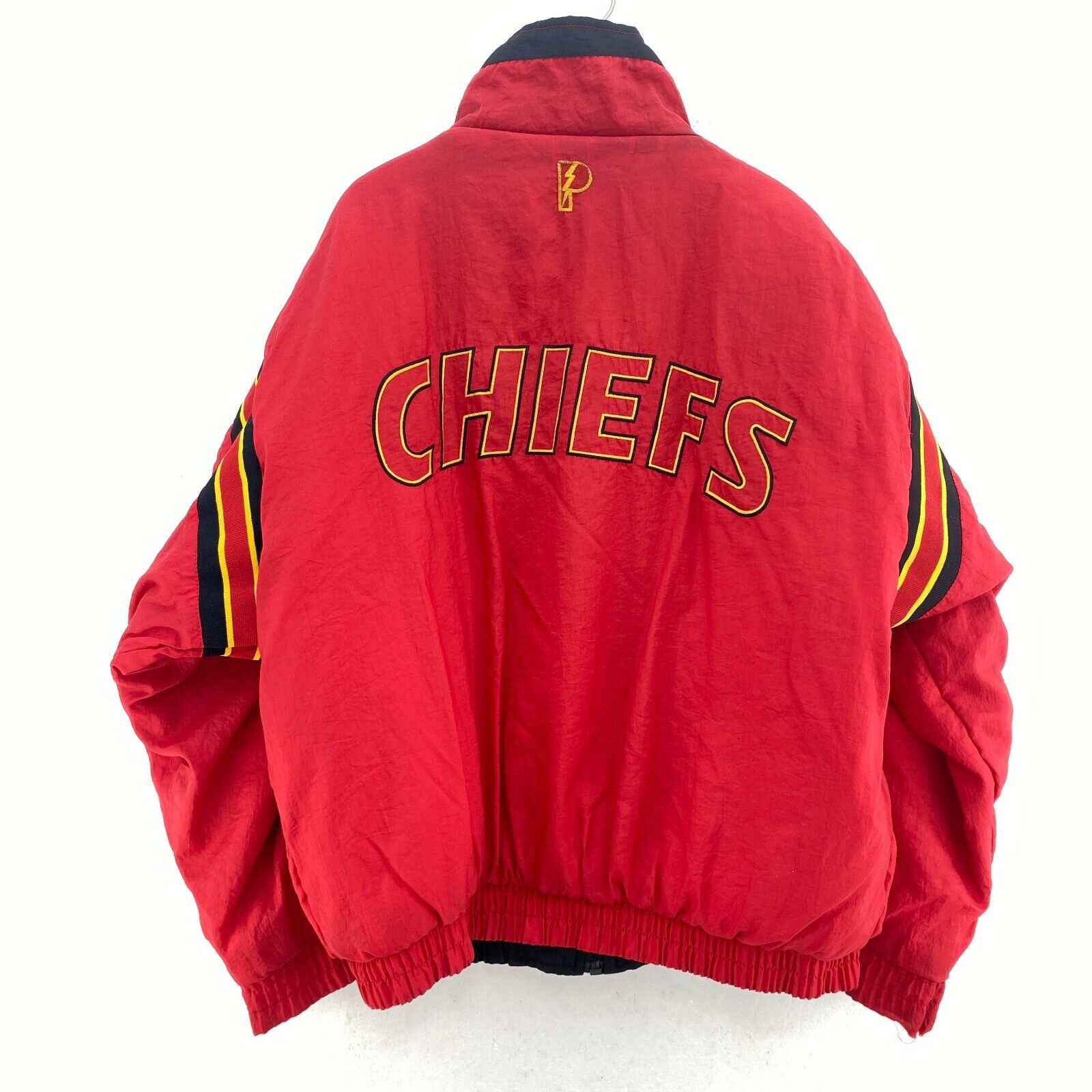 Kansas City Chiefs Reversible Full Zip Black Red Insulated Jacket Size XL