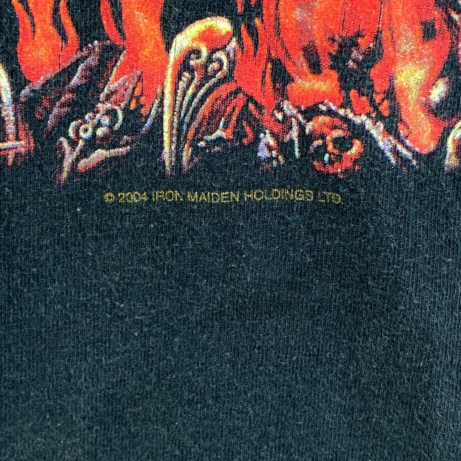 Iron Maiden Run To The Hills 2004 Black T-shirt Size M Rock Band
