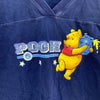 Vintage Disney Winnie The Pooh Hunny Navy Blue V-Neck T-shirt Size L