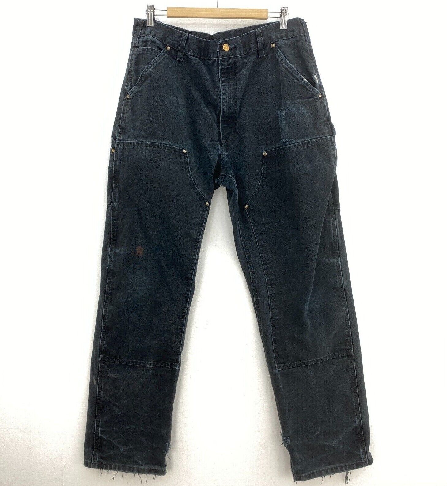 Carhartt Workwear Black Denim Cargo Pants Size 36