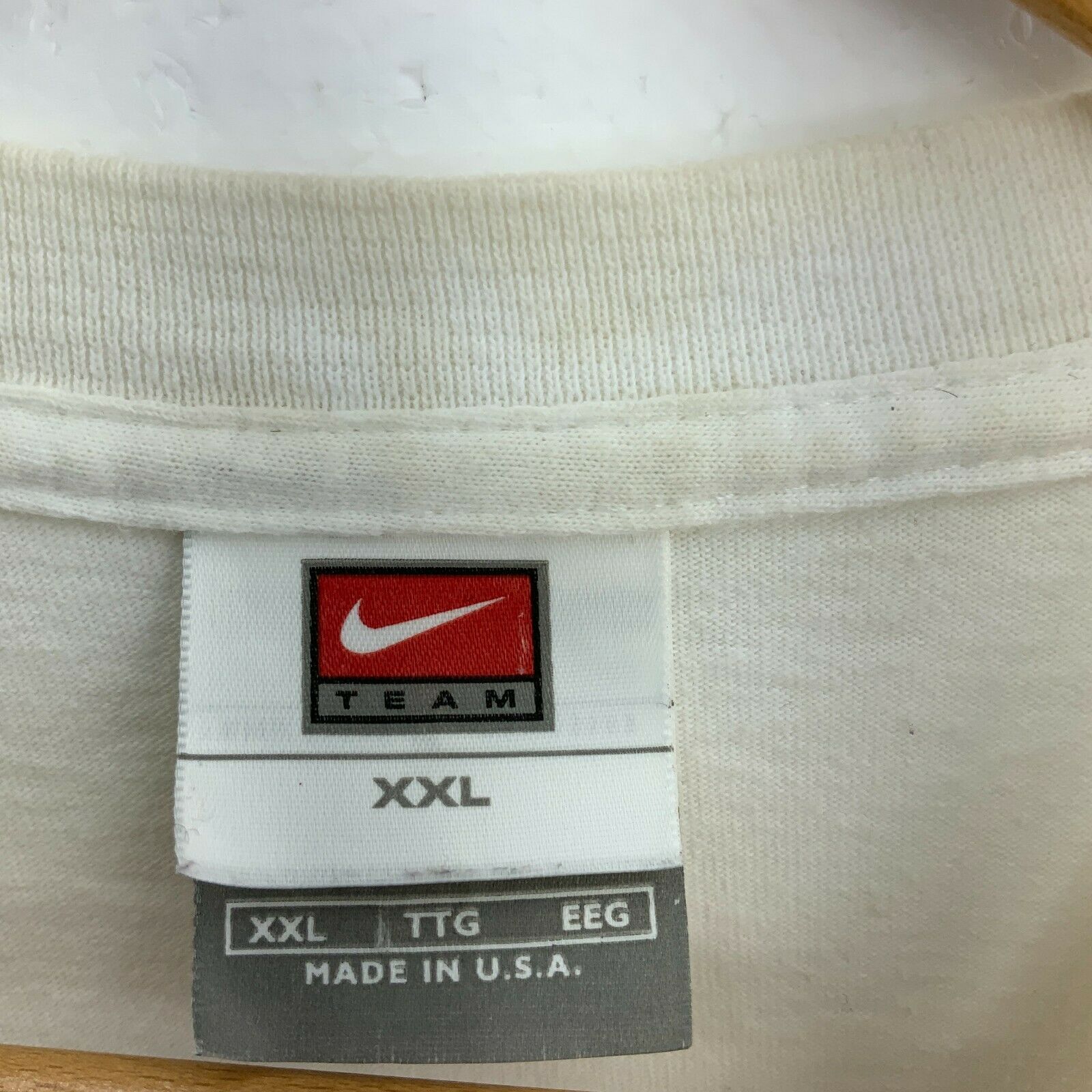 2002 Nike Small Check Yankees Baseball Long Sleeve White T-shirt Size XXL