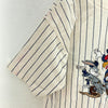 All Stars Bugs Bunny Looney Tunes Pinstripe Button Up White T-shirt Size M