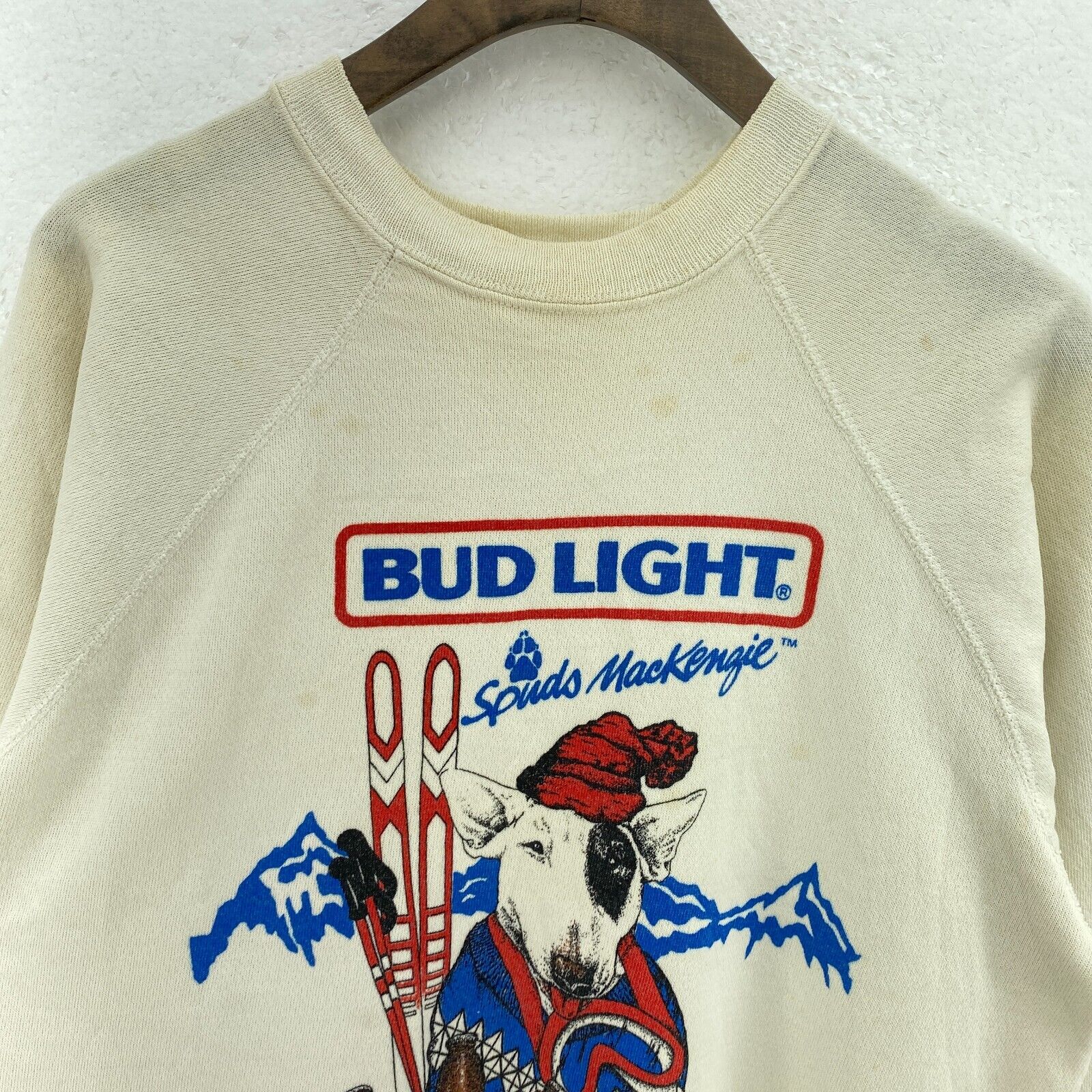 Bud Light The Original Party Animal Ivory Sweatshirt Size L Crewneck Women's