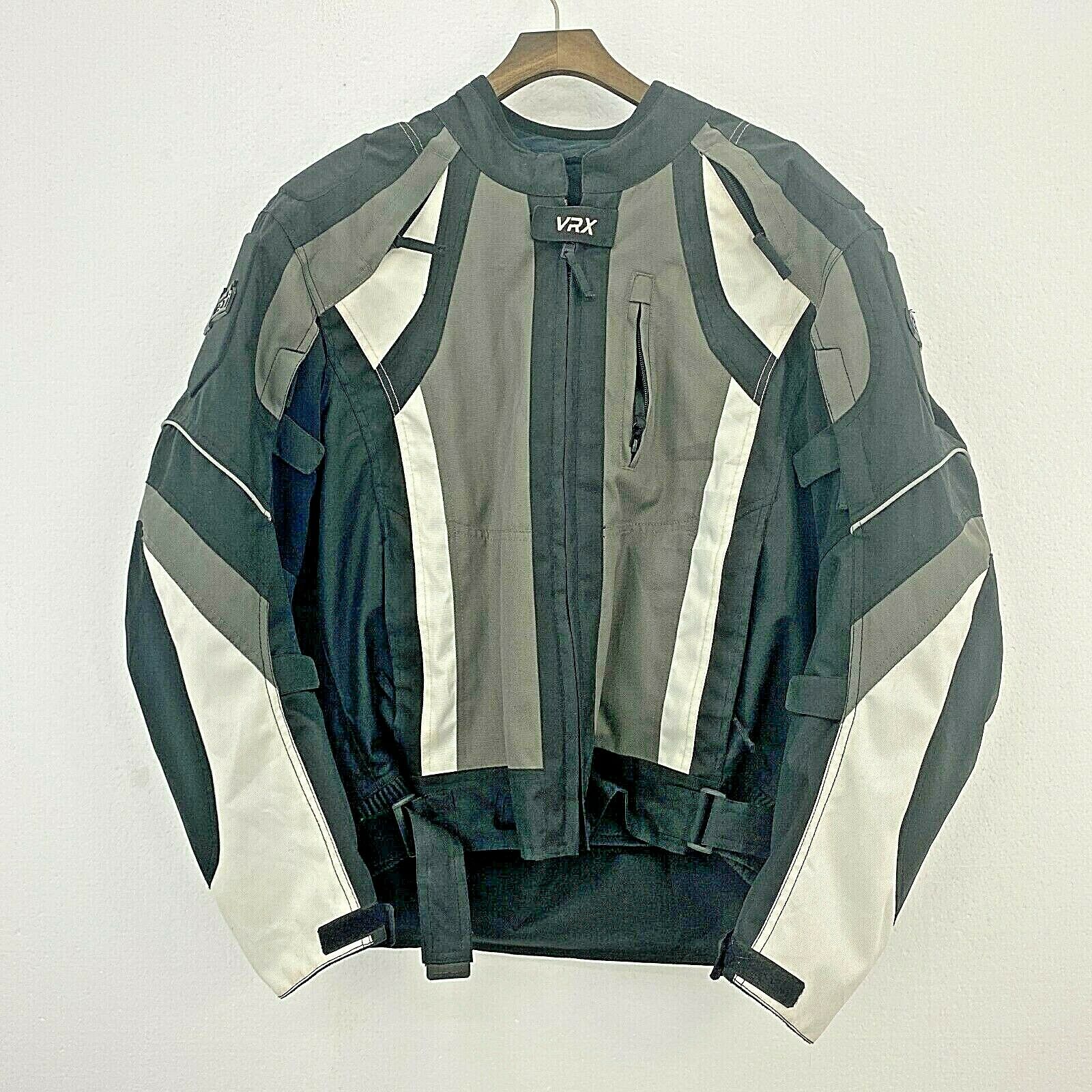Vrx Cortech Biker Black Gray Jacket Size 42 Armoured Elbow & Shoulder