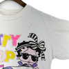 Vintage Betty Boop Car Dog White T-shirt Size L Women's Single Stitch
