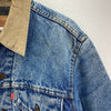 Levi Strauss Corduroy Collar Medium Wash Blue Denim Jacket Size 40
