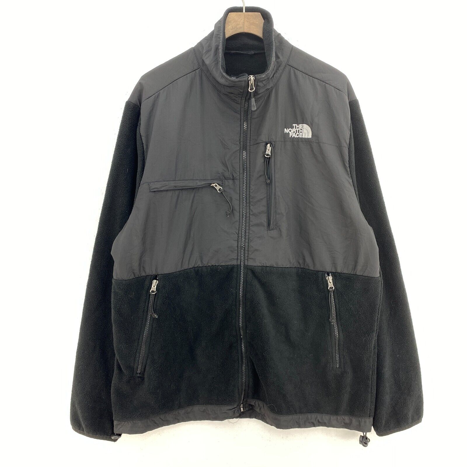The North Face Men's Fleece Black Jacket Size L Full Zip UP