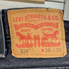 Levi's 516 Black Jeans Straight Leg Size 33