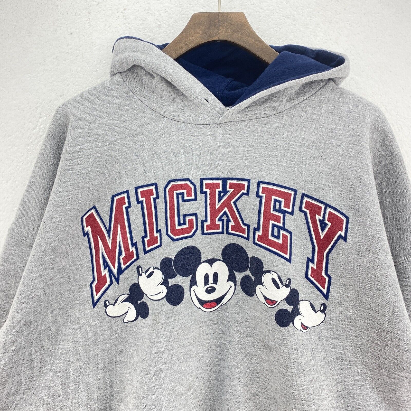 Vintage Disney Designs Mickey Mouse Hoodie Size XXL Gray